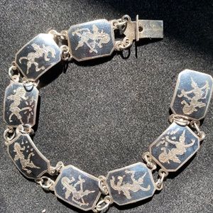 Vintage Siam Sterling Silver Bracelet